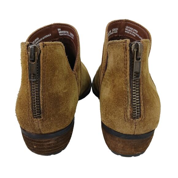 Born SZ 8 Brie Bootie Taupe Distressed Suede Boho Hippie Festival Concert Fall - Picture 4 of 9